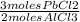 \frac{3moles PbCl2}{2 moles AlCl3}