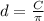 d = \frac{C}{\pi}