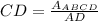 CD = \frac{A_{ABCD}}{AD}