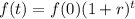 f(t) = f(0)(1+r)^{t}