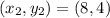 (x_{2},y_{2}) = (8,4)