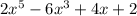 2x^5-6x^3+4x+2