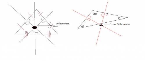 Which figure has an orthocenter outside the triangle ? ?