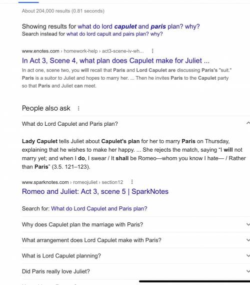 What do lord capult and pairs plan? why?