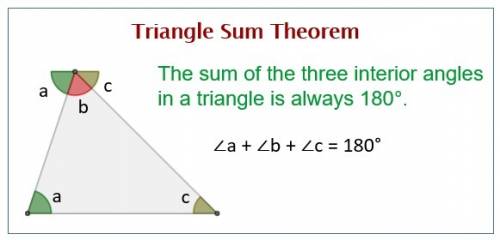 How do you use the triangle sum theorem to find the measure of each angle in degrees ? !