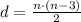 d = \frac{n\cdot (n-3)}{2}