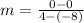 m=\frac{0-0}{4 -(-8)}