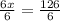 \frac{6x}{6} = \frac{126}{6}