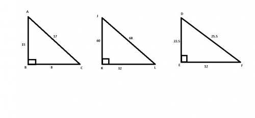 Which triangles could not be similar to triangle abc ?  triangle a b c where angle b is a right angl