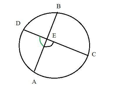 ∠aed is formed inside a circle by two intersecting chords. if minor arc bd = 70 and minor arc ac = 1