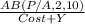\frac{AB (P/A, 2, 10)}{Cost + Y}