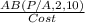 \frac{AB (P/A, 2, 10)}{Cost}