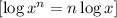 [\log x^n=n\log x]