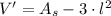 V' = A_{s}-3\cdot l^{2}