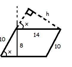 Find the value of h for the parallelogram shown.