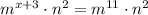 m^{x+3}\cdot n^2=m^{11}\cdot n^2