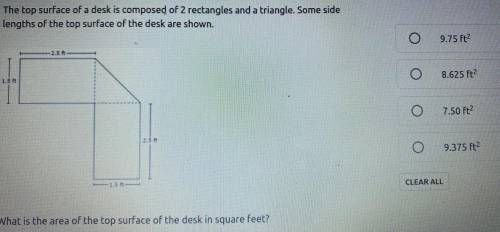 The top surface of a desk composed of two rectangles some side lengths of the top surface of Des gar