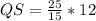 QS = \frac{25}{ 15} * 12