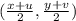 (\frac{x+u}{2},\frac{y+v}{2})