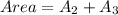 Area = A_2 + A_3