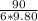 \frac{90}{6*9.80}