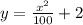 y = \frac{x^2}{100} +2