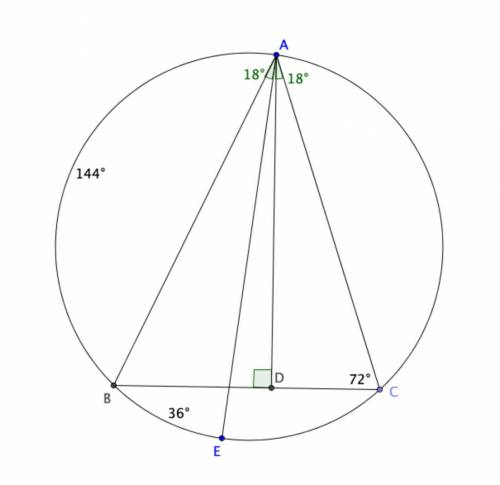 23. In the figure, A, B, E and C are points on the circle.

AE is the diameter of the circle and AD