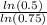 \frac{ln(0.5)}{ln(0.75)}