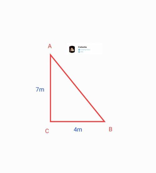 Find the values of the sine, cosine, and tangent for ZA.
(TOP OF TRIANGLE IS (A))