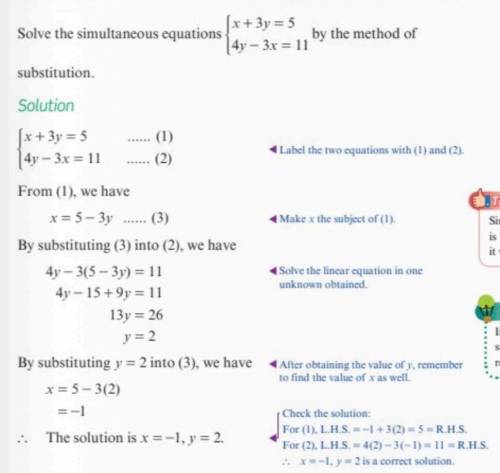 Simultaneous equations, any method