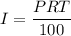 I=\dfrac{PRT}{100}