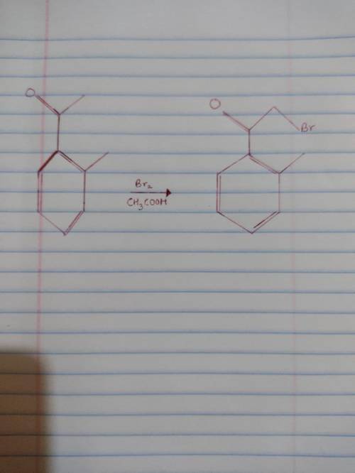 Draw the major organic product formed in the reaction. (The reaction stoichiometry is 1 mol reactant