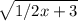 \sqrt{1/2x + 3}