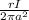 \frac{rI}{2\pi a^2}