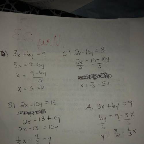 If you were to solve the following system by substitution, what would be the best variable to folve 