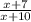 \frac{x + 7}{x + 10}