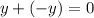 y + (-y) = 0