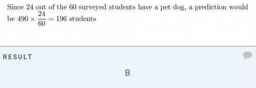 NWMS has 840 students. Ben surveys a random sample of 60 students and finds that 8 of them have more