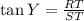 \tan Y = \frac{RT}{ST}