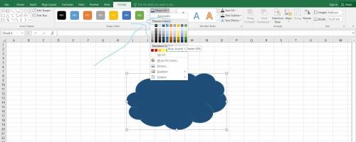 Linda wants to change the color of the SmartArt that she has used in her spreadsheet. To do so, she