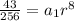 \frac{43}{256}=a_1r^{8}