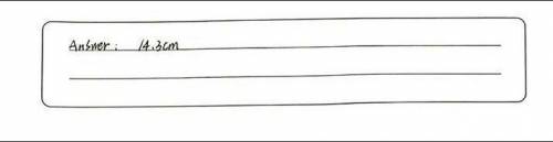 One of the legs of a right triangle measures 3 cm and the other leg measures 14 cm. Find the measure