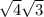 \sqrt{4}\sqrt{3}