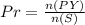 Pr = \frac{n(PY)}{n(S)}