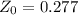 Z_{0} = 0.277