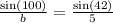 \frac{\text{sin(100)}}{b}= \frac{\text{sin(42)}}{5}