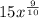 15x^\frac{9}{10}