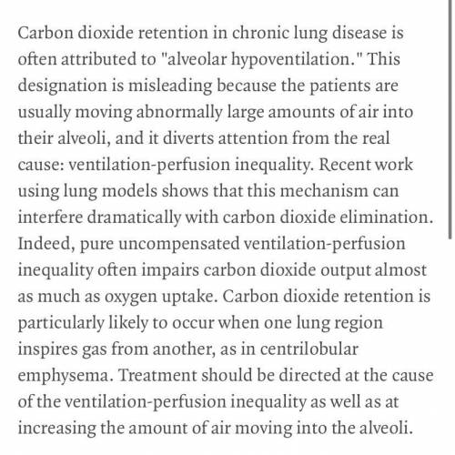 Choose the correct 

In which of the following conditions CO2 retention is most likely to occur :A.