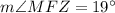 m\angle MFZ=19^\circ