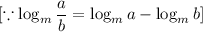 [\because \log_m\dfrac{a}{b}=\log_ma-\log_m b]